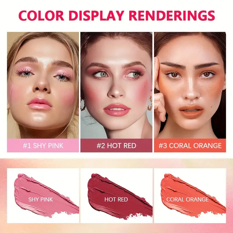 MEIDIAN Blush Stick – Soft Matte Finish with Buildable Color | Coral, Pink & Red Shades